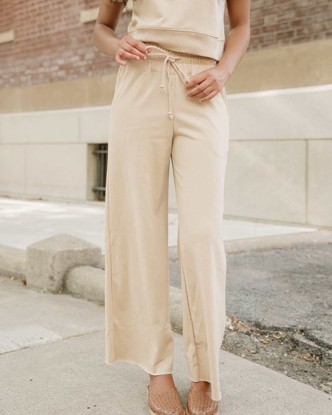 Lucy Wide Leg Pants 2pcs Outfit in Mist Blue view 8 - Lucy Wilde Outfits (bottom)