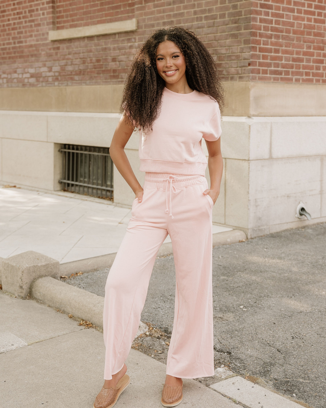 Lucy Wide Leg Pants 2pcs Outfit in Parchment view 12 - Lucy Wilde Outfits (bottom)