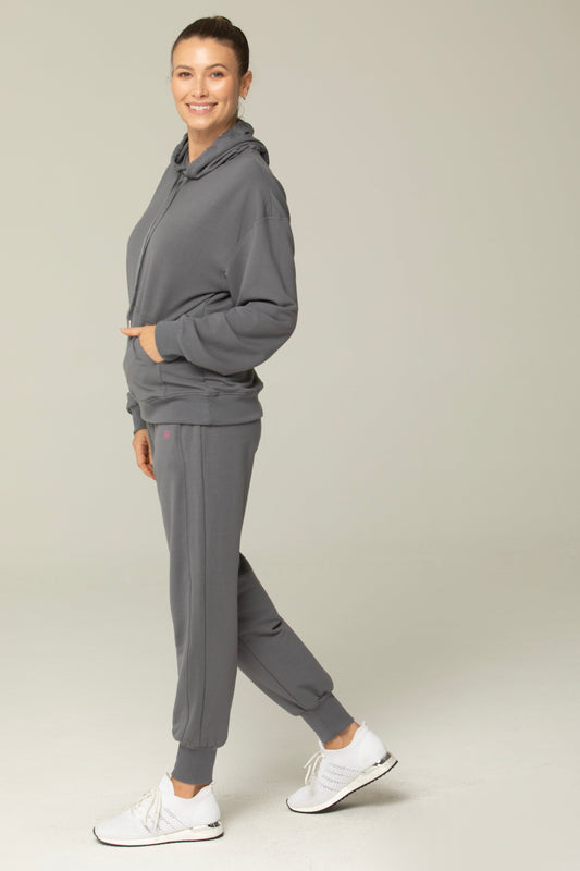 Luna Relaxed Fit Jogger Pants – Everyday Women’s Lounge & Athleisure Wear | Grey in Medium view 2 - Wear Grey (bottom)