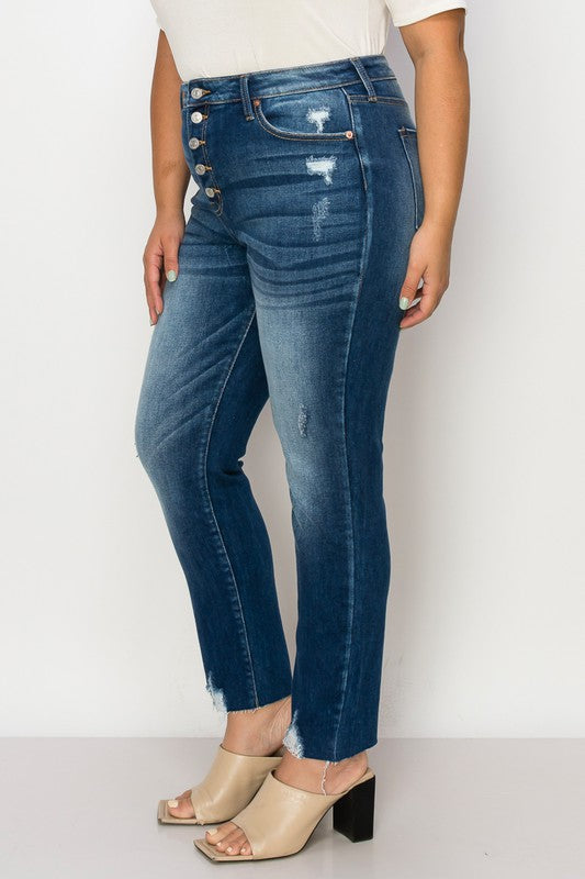 Lyla plus High Rise Skinny Jeans in P-20 view 3 - High-Waisted (bottom)