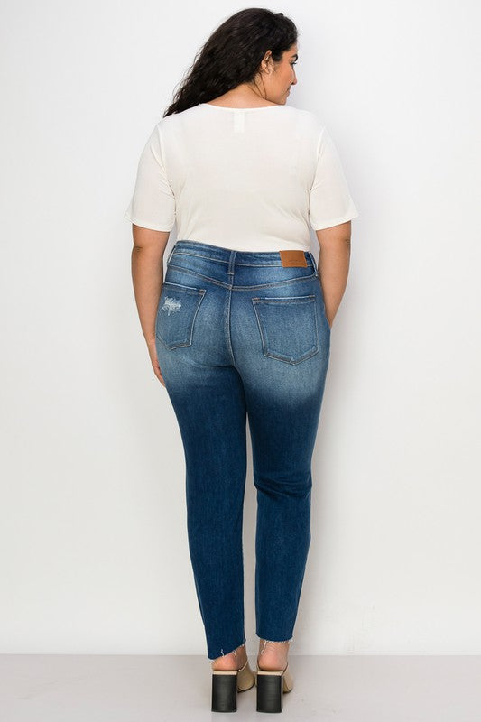 Lyla plus High Rise Skinny Jeans view 6 - High-Waisted (bottom)