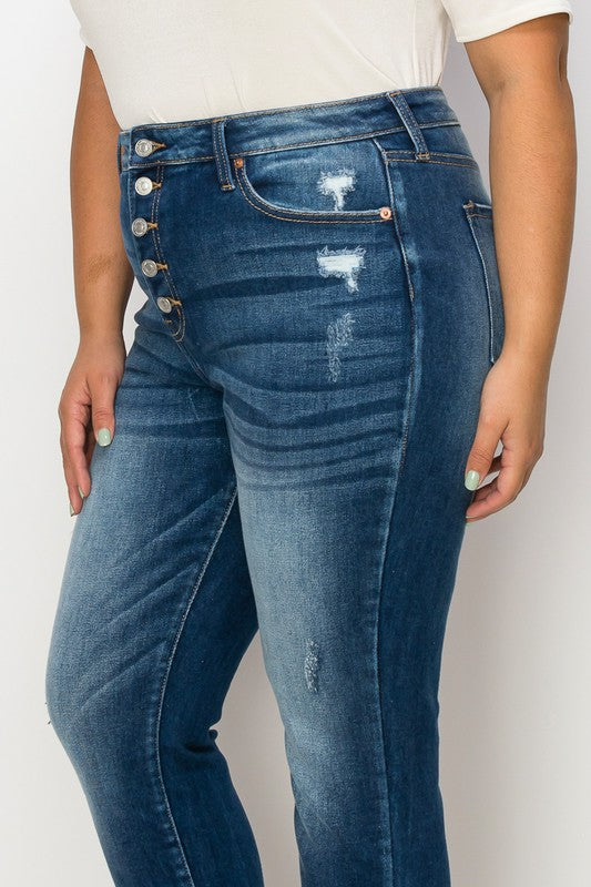 Lyla plus High Rise Skinny Jeans view 8 - High-Waisted (bottom)