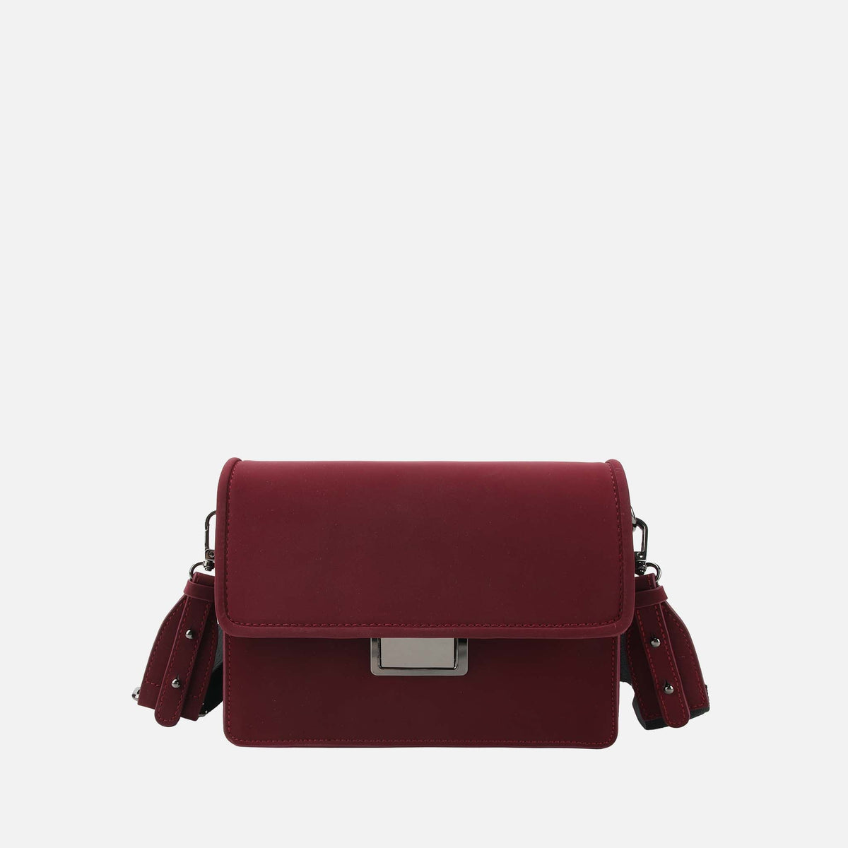 Lysandra Shoulder Bag in Burgundy view 2 - Lys Shoulder Bag