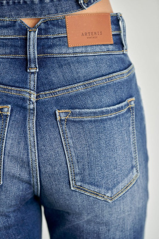 Madeline plus Ultra High Rise Double Waistband Ankle Skinny with Hem Distress Jeans view 9 - High-Waisted (bottom)