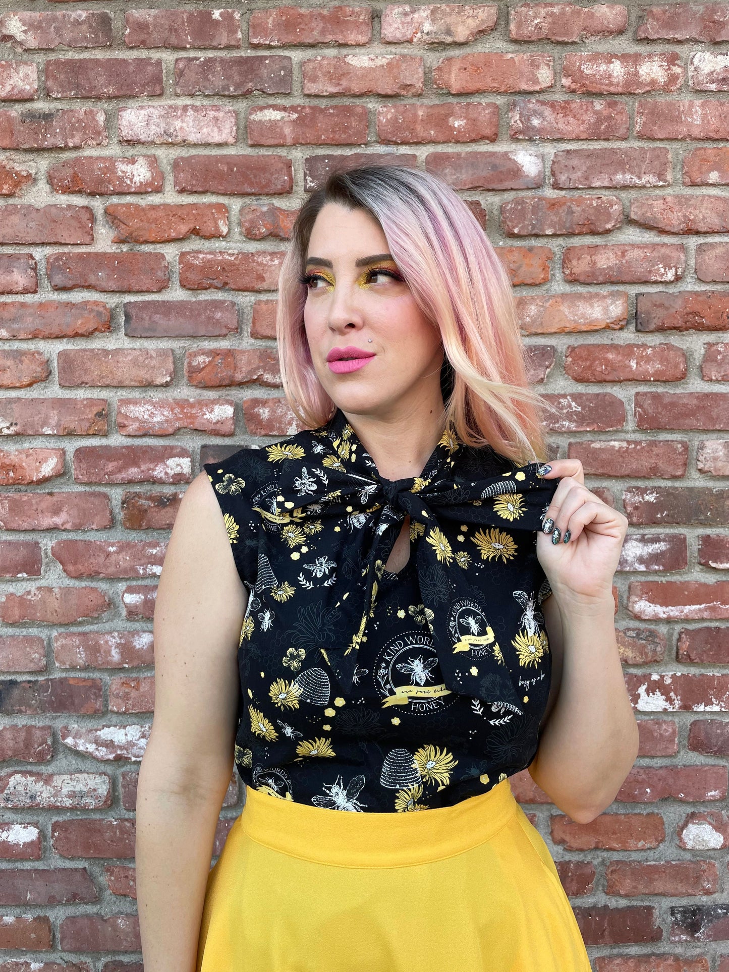 Marigold Skater Skirt in M view 3 - Marigold Skirt Set