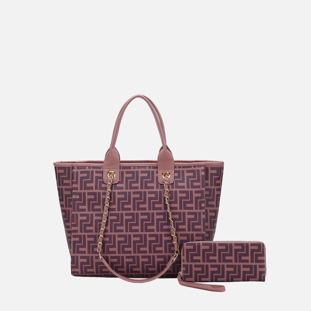 Marlene Tote Bag and Wallet Set in Coffee view 3 - Dolce & Gabbana Marlene Tote Bag (one-piece)