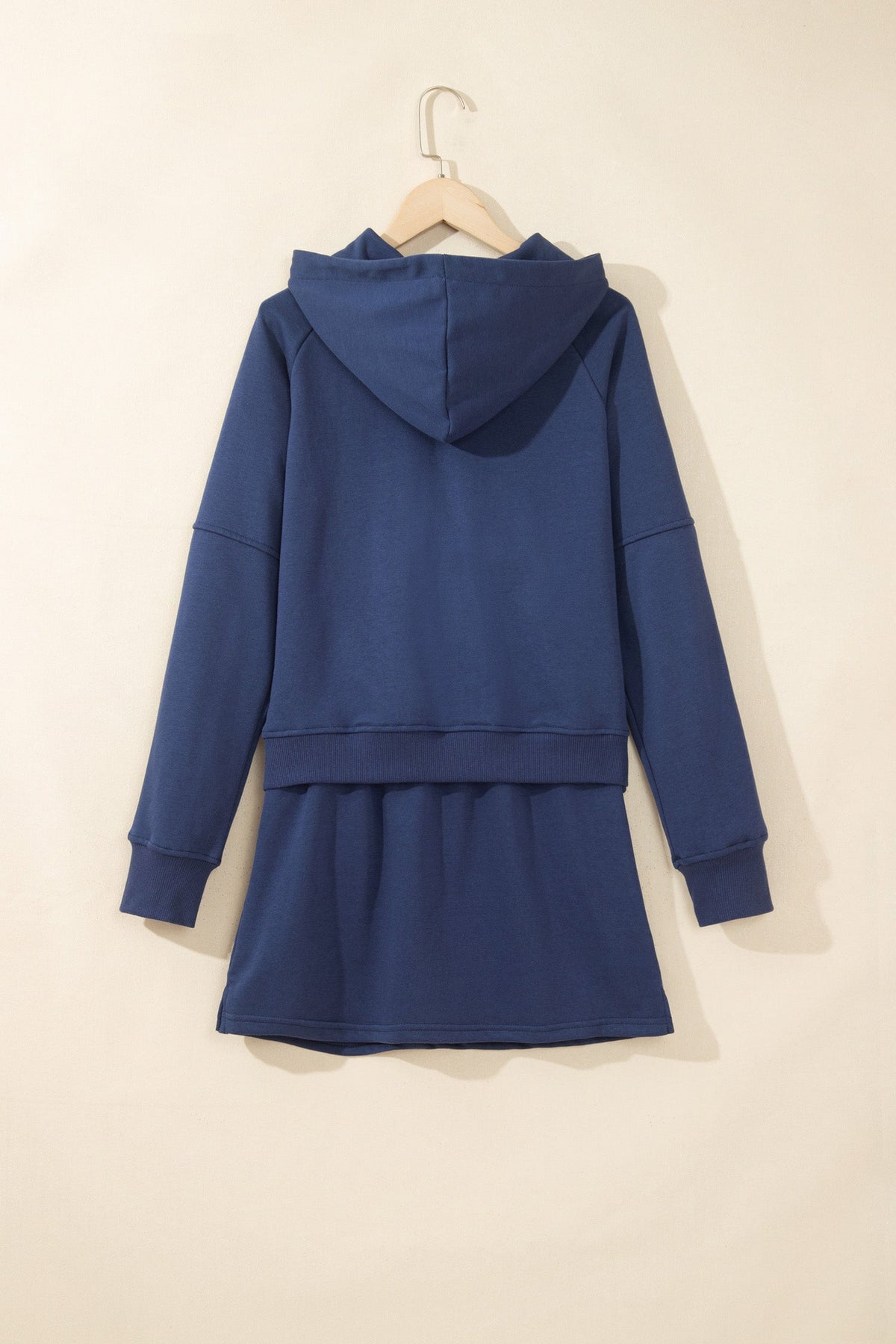 Mary Long Sleeve Zip-up Top Elastic Waist Skort Set in Navy Blue view 4 - Comfort Stretch - Mary Wyatt Long Sleeve Top