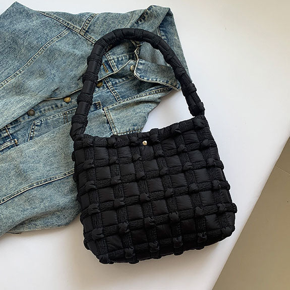Maya Basket Weave Puffer Tote view 10 (bag)