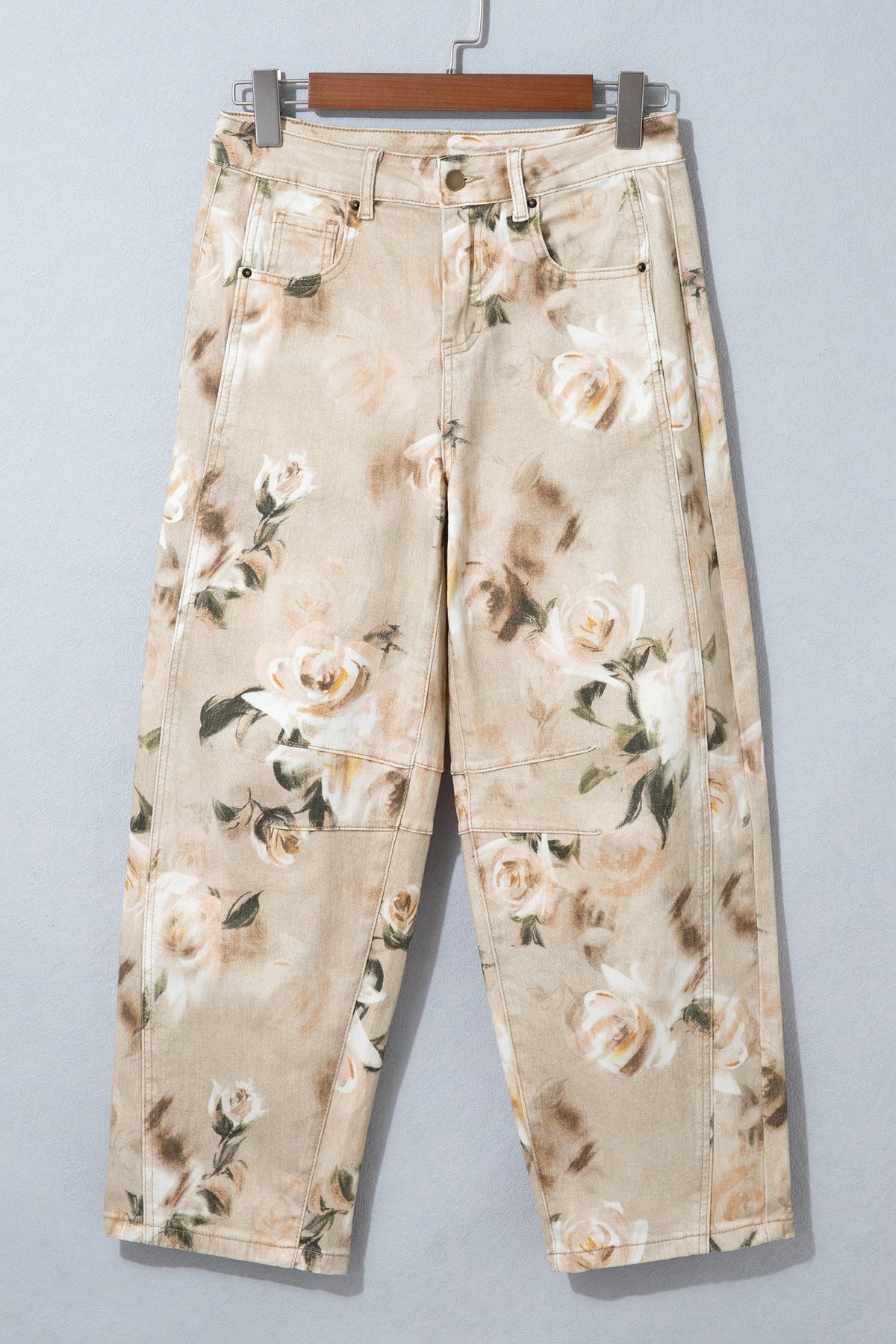 Meadow Floral Print Relaxed Barrel Jeans in 14 view 6 - Relaxed Fit - Meadows Floral Jeans (bottom)