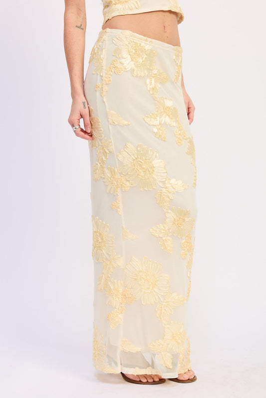 Milena Maxi Skirt in Ivory view 2 - Milena Maxi Dress