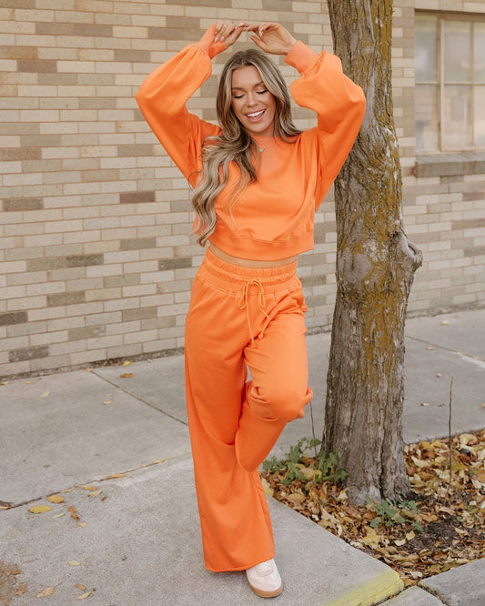 Miles Wide Leg Pants Set - Flamingo in Flamingo view 2 - Set Flamingo (bottom)