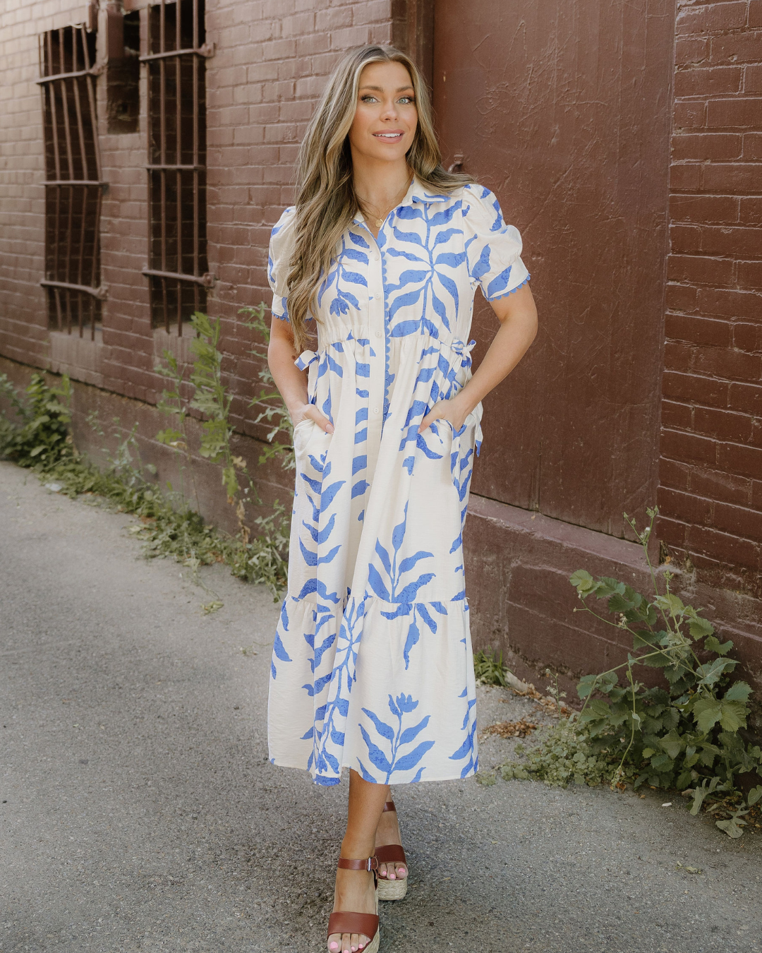 Miller Side Tie Button Down Maxi Dress in M view 2 - Nicole Miller Button Dress