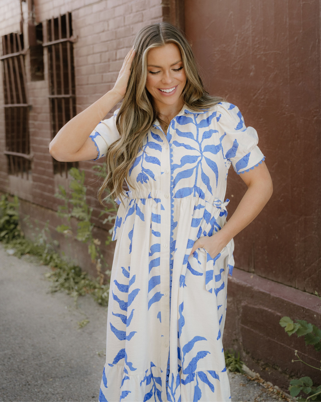 Miller Side Tie Button Down Maxi Dress in XL view 4 - Nicole Miller Button Dress