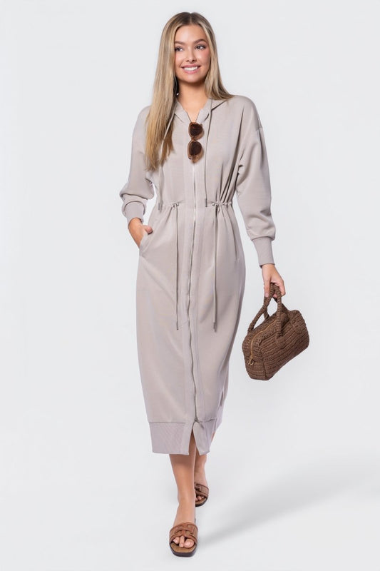 Mina Dress 50" (khaki) in S view 2 - Joules Mina Khaki Dress