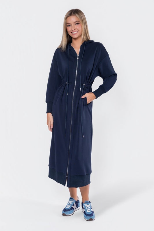 Mina Dress 50" (navy) in S view 2 - Mina Dress Navy