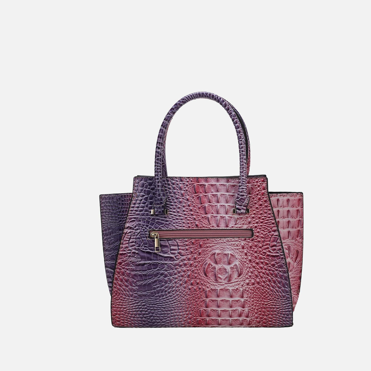 Miriam Croc Tote Bag and Set in Croc Blue view 3 - Set Tote (one-piece)