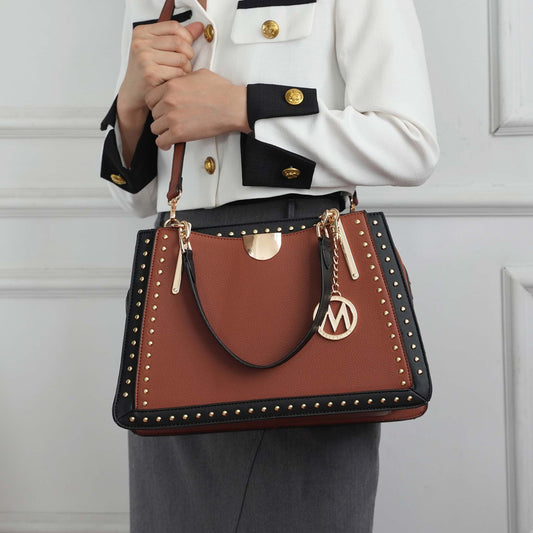 Mkf Collection by Mia K. - Aubrey Shoulder Bag in Pewter view 2 - Mkf Collection Bags