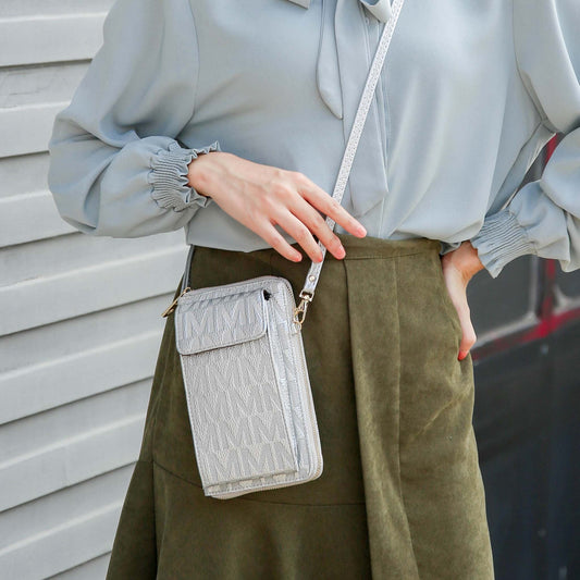 Mkf Collection by Mia K. - Caddy Signature Phone Crossbody in Black view 2 - Mkf Collection Crossbody Bags