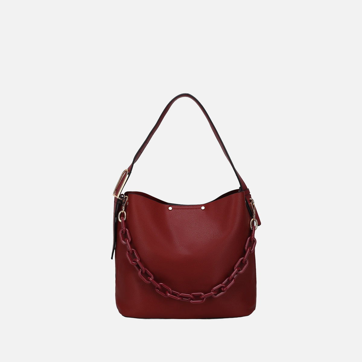 Mkf Collection by Mia K. - Chelsea Hobo Bag in Charcoal Grey view 3 - Mkf Collection Bags