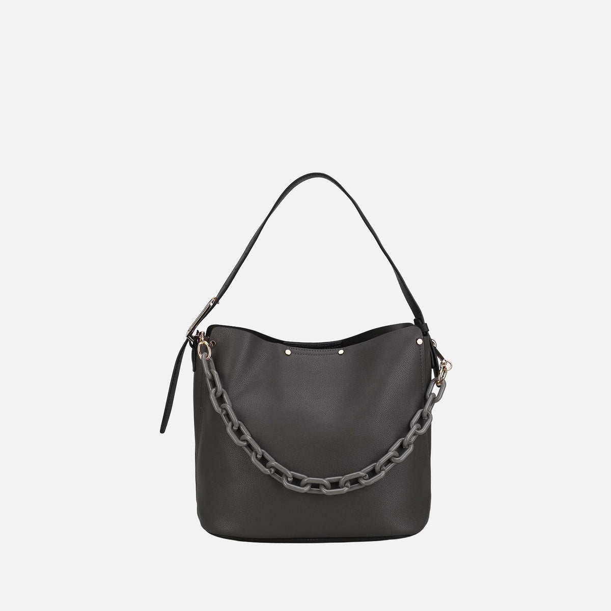 Mkf Collection by Mia K. - Chelsea Hobo Bag in Taupe view 4 - Mkf Collection Bags