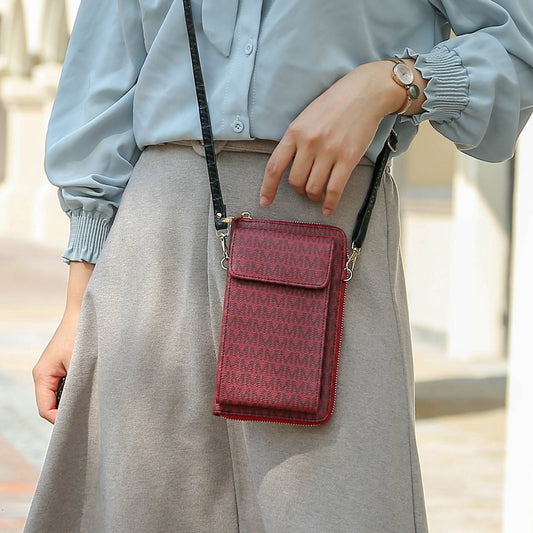 Mkf Collection by Mia K. - Mala Phone Crossbody Bag in Black view 2 - Mkf Collection Crossbody Bags