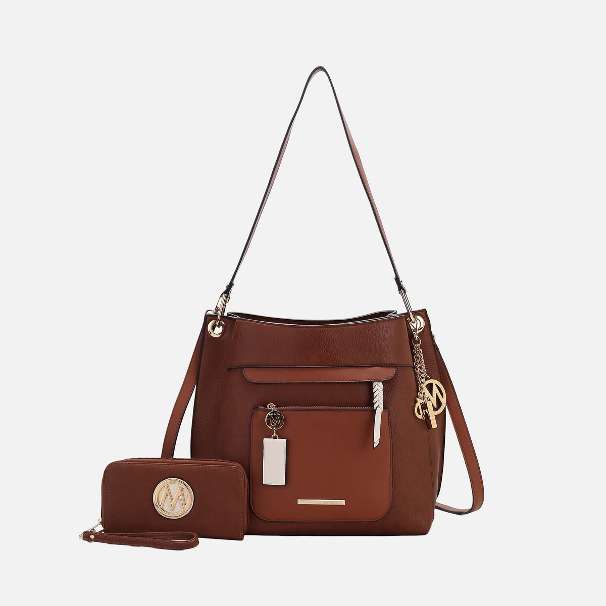 Mkf Collection by Mia K. - Shivani Hobo and Wallet Set in Light Blue view 5 - Mkf Collection Handbag Sets (one-piece)