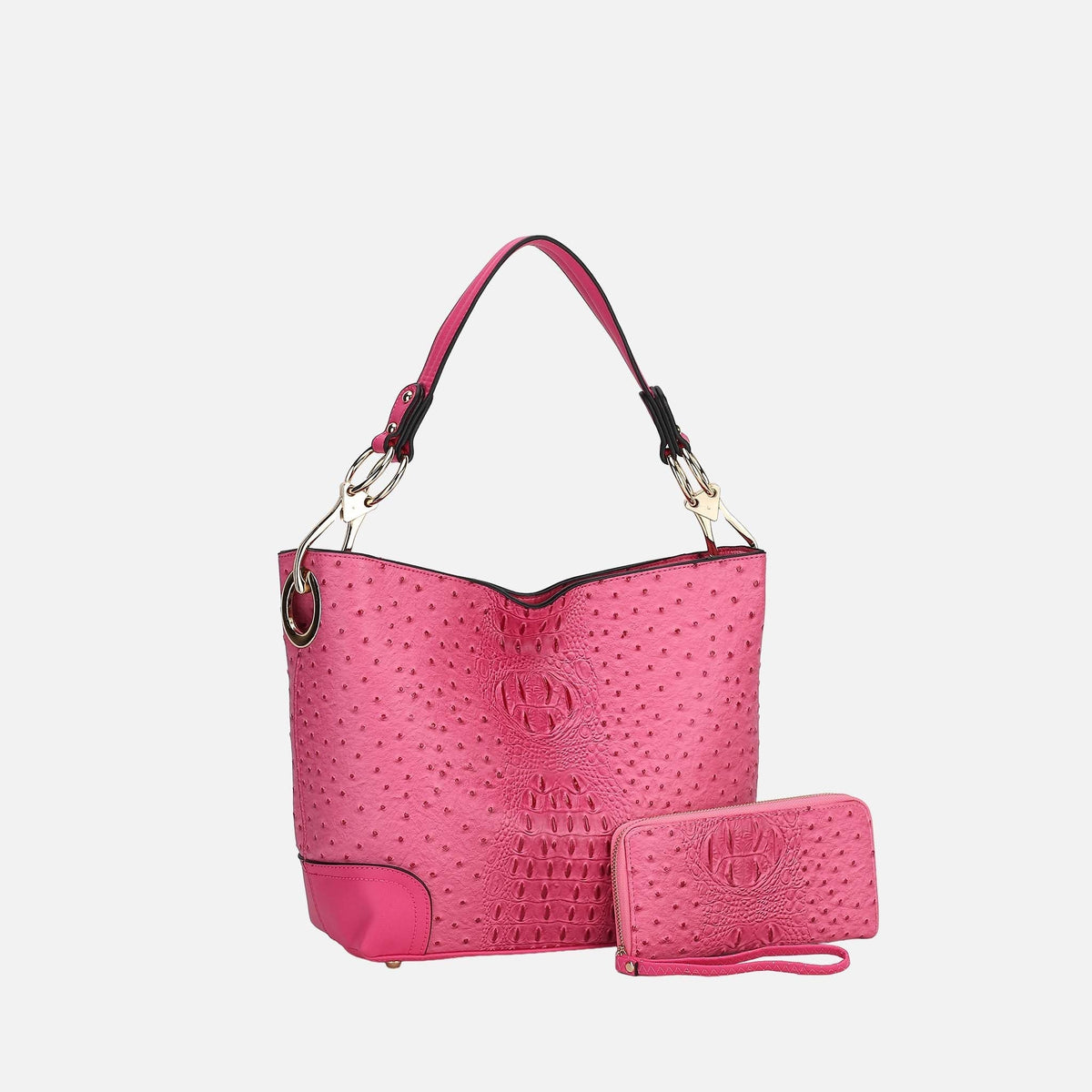 Mkf Collection by Mia K. - Wandy Shoulder Bag and Wallet Set in Stone view 12 - Mkf Collection Bags (one-piece)