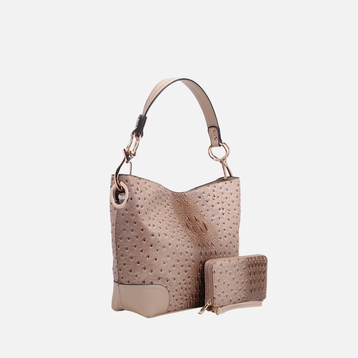 Mkf Collection by Mia K. - Wandy Shoulder Bag and Wallet Set in Fuchsia view 6 - Mkf Collection Bags (one-piece)