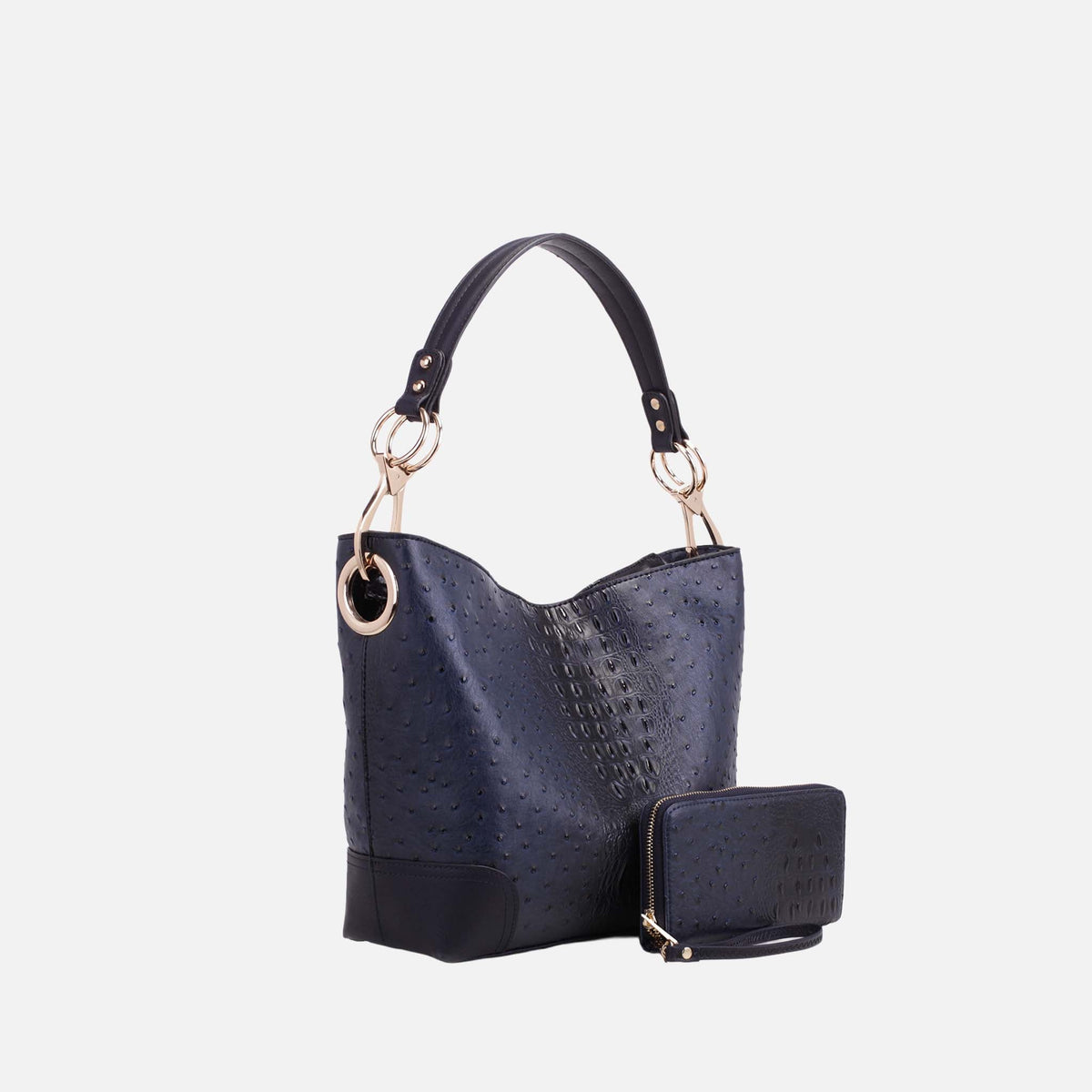 Mkf Collection by Mia K. - Wandy Shoulder Bag and Wallet Set in Light Gray view 8 - Mkf Collection Bags (one-piece)
