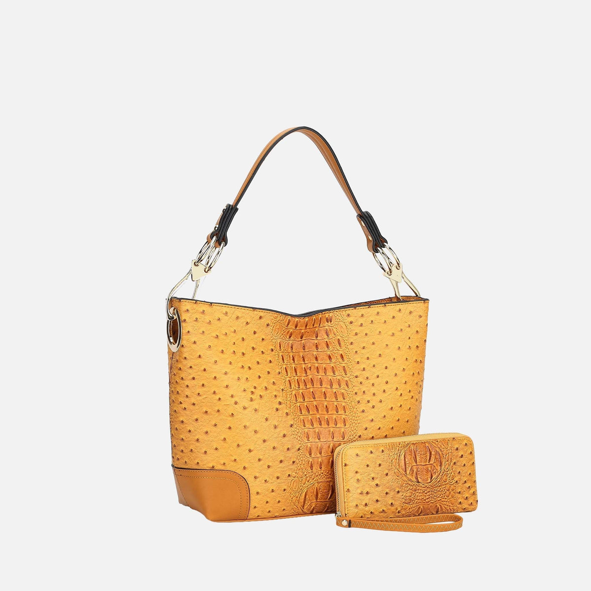 Mkf Collection by Mia K. - Wandy Shoulder Bag and Wallet Set in Mustard view 9 - Mkf Collection Bags (one-piece)