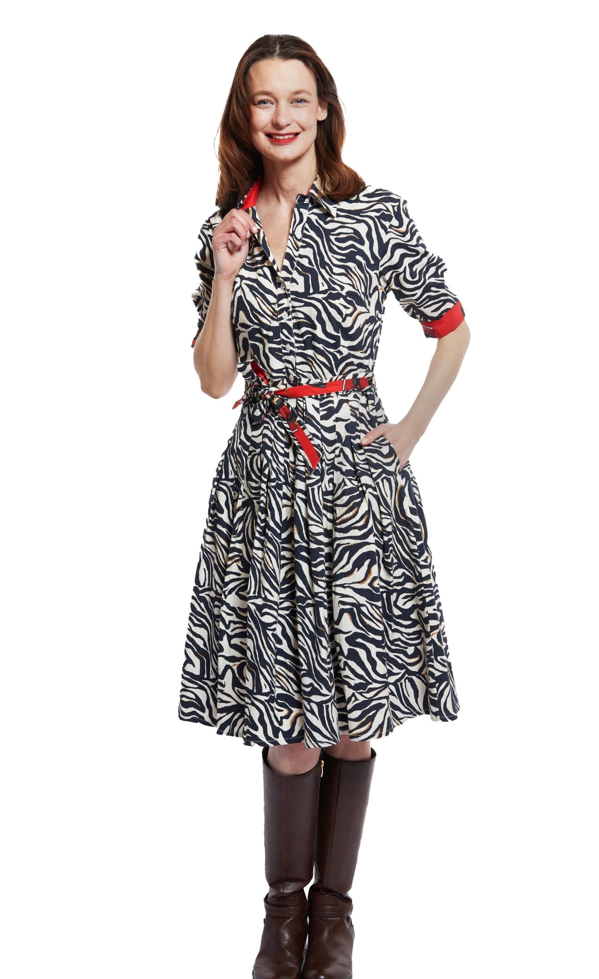 Mrs Maisel Dress Black and White Zebra Print in M view 3 - Mrs Maisel Black Dress