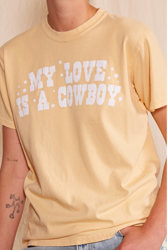"my Love Is a Cowboy" T-shirt in S view 2 - Love Stings Cowboy Shirt (top)