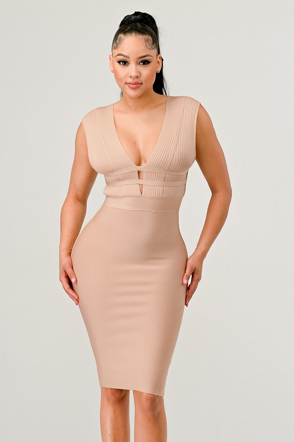 Naturally Chic Bandage Dress in Large view 3