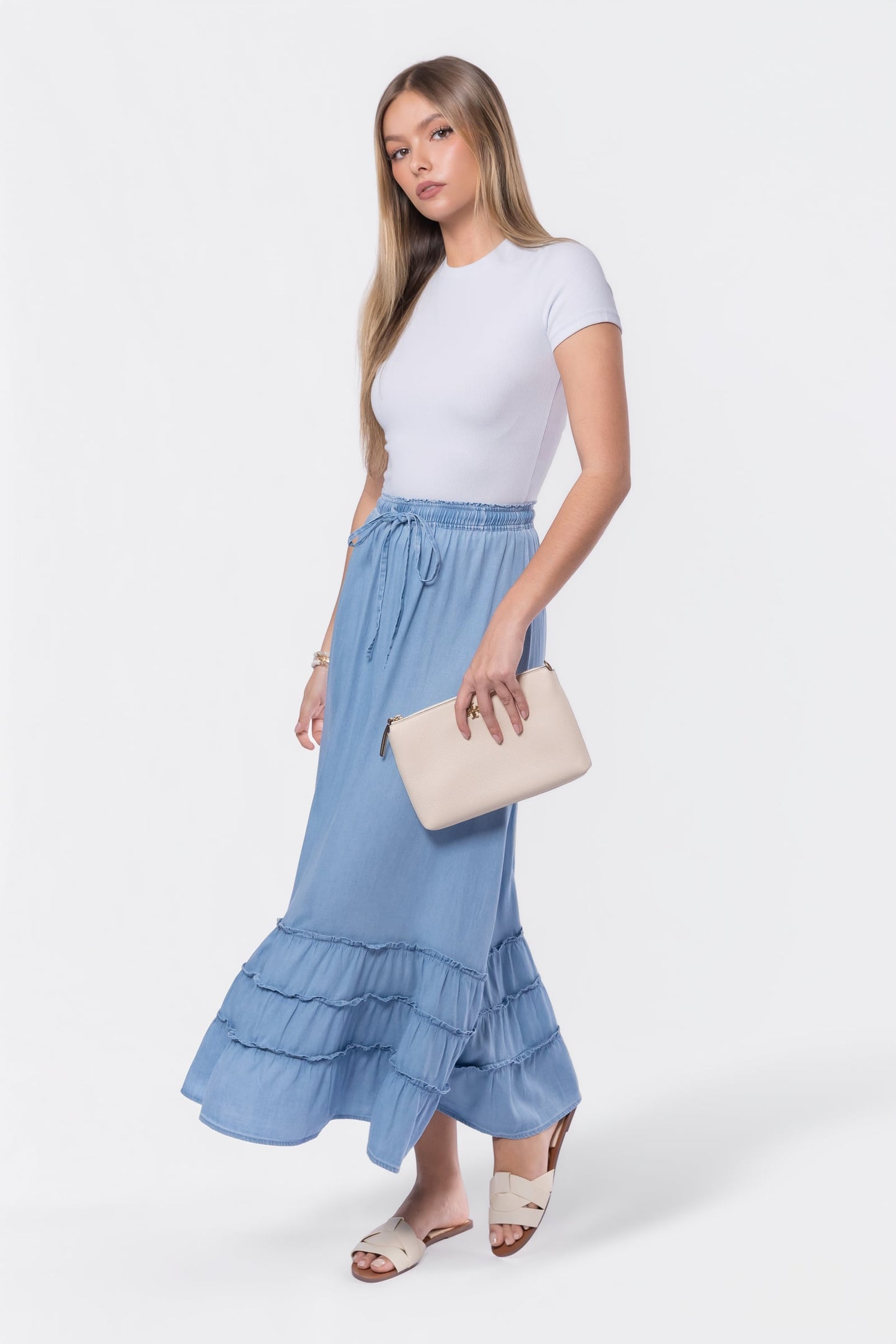 Nell Skirt (chambray) view 6 - Women'S Chambray Skirt