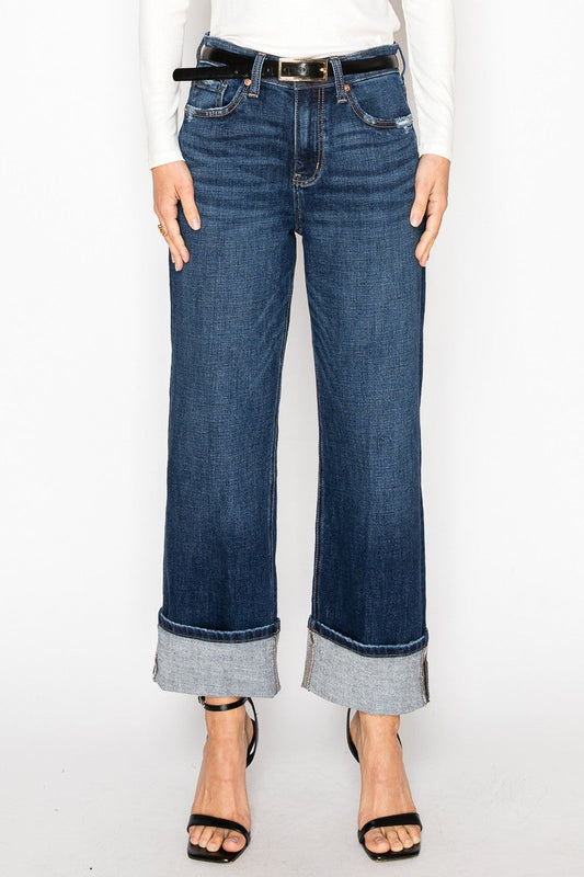 Noelle Inseam Transform High Rise Relaxed Straight Leg Jeans in 3 (25) view 2 - High-Waisted (bottom)
