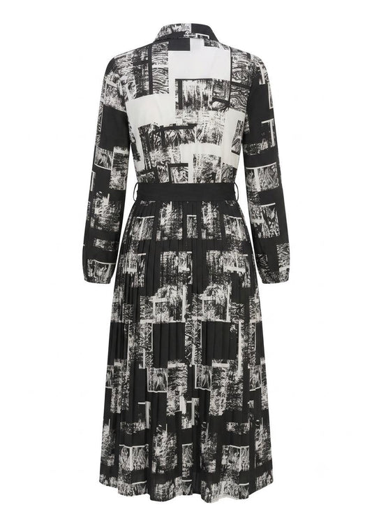Noir Print Midi Dress in S view 2 - Neo Noir Print Dress