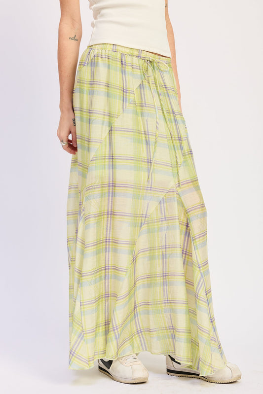 Ondine Maxi Skirt in Lime view 2 - Ondine Maxi Dress