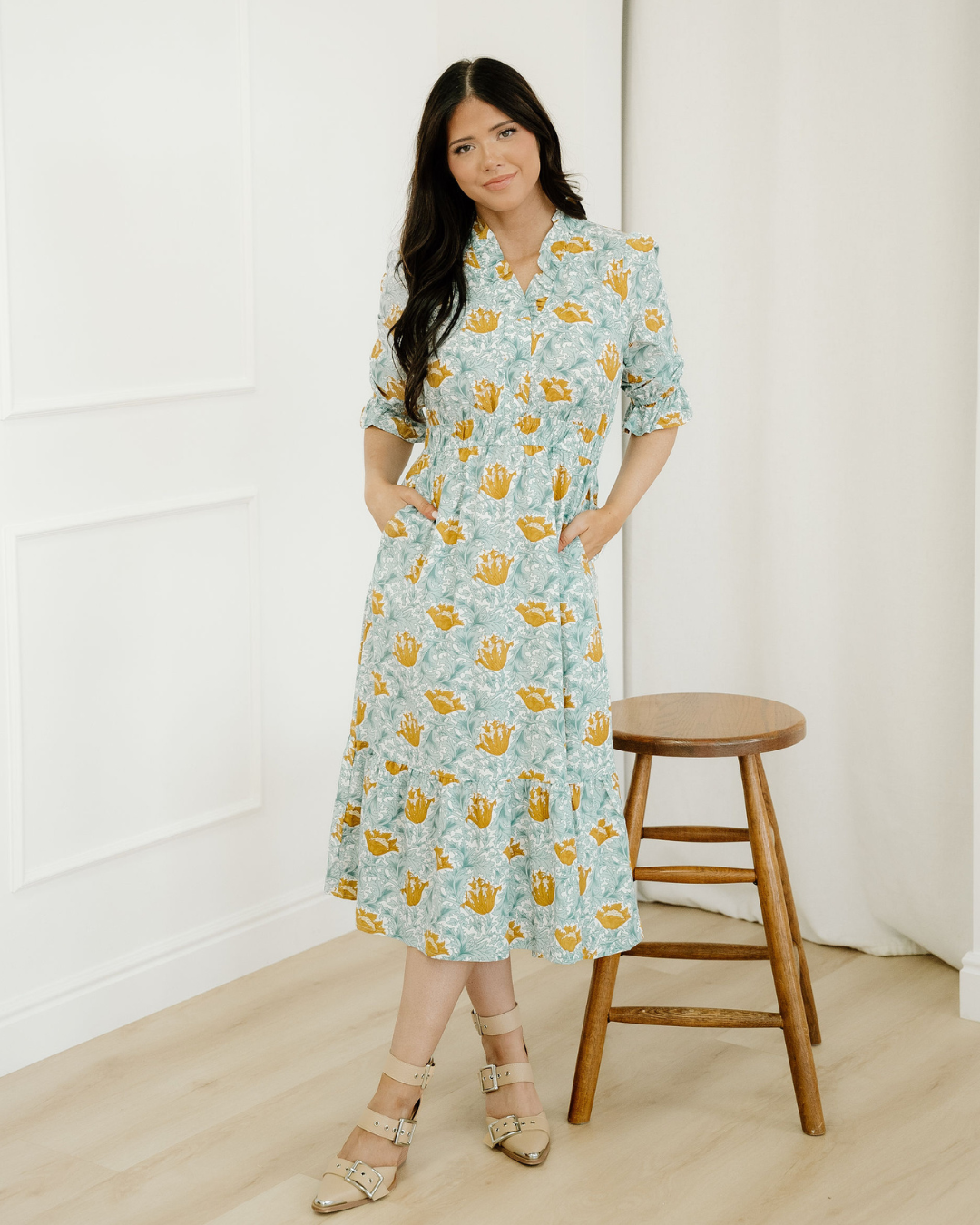 Parker V Neck Long Dress in L view 3 - Parker Maxi Dress
