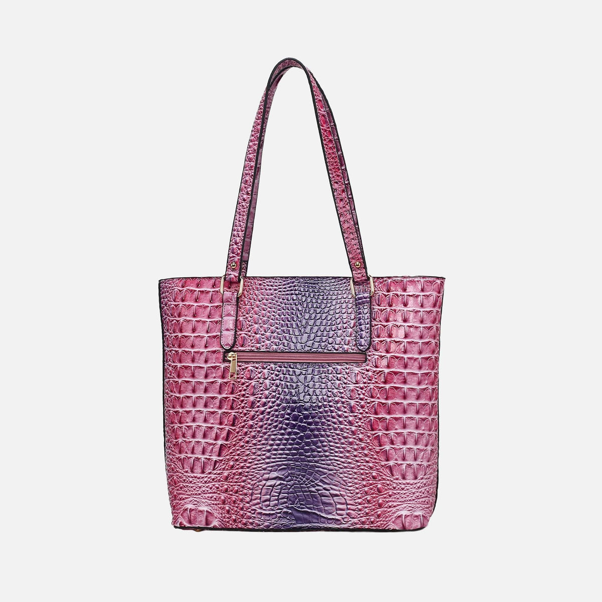 Piper Gradient Croc Tote Bag and Set in Croc Blue view 3 - Set Tote (one-piece)