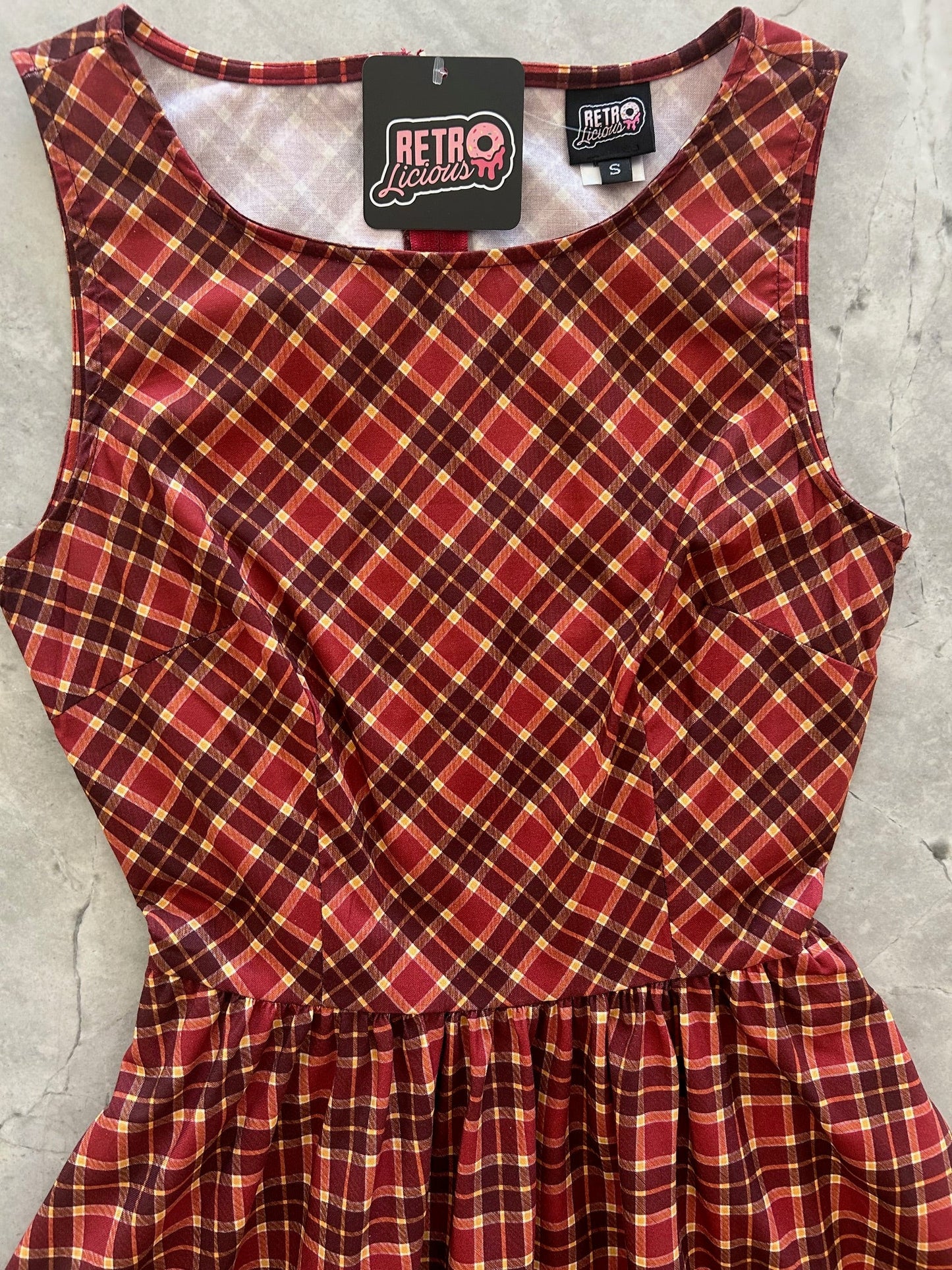 Plaid Vintage Dress in 1X view 6 - Vintage Plaid Dress