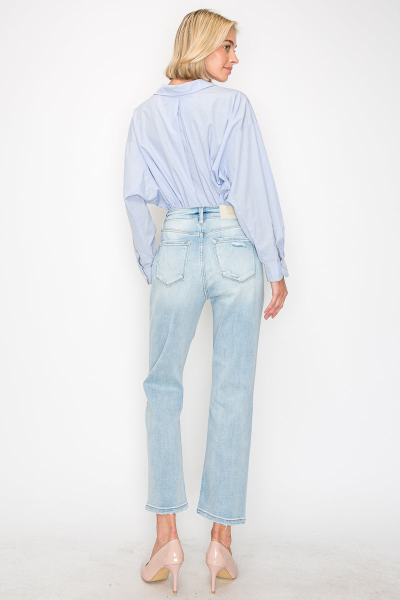 Plus High Rise Straight Jeans in P-20 view 3 - High-Waisted - Plus Jeans High Waisted (bottom)