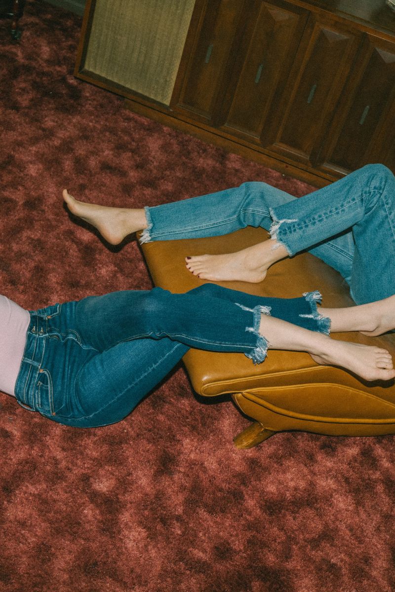 Plus High Rise Stretch Double Waist Band Straight Jeans view 9 - High-Waisted - Plus Jeans High Waisted (bottom)