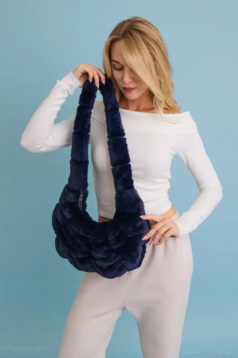 Plush Cloud Knit Cross Body Bag ☁️ - MeeeShop Women's Fashion