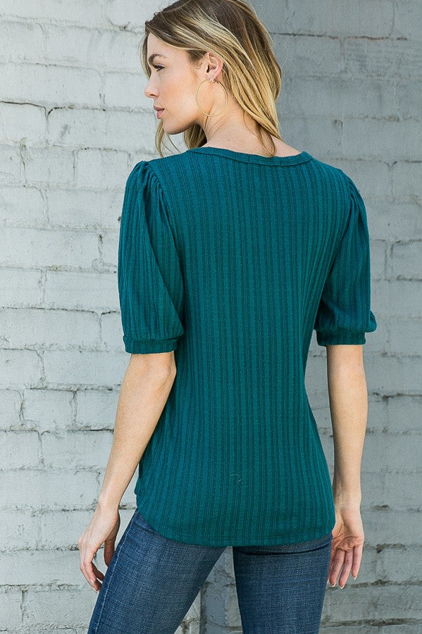 Pointelle Knit Puff Sleeve Top view 13 - Fall Wardrobe Essential - Pointelle Knit Top H&M