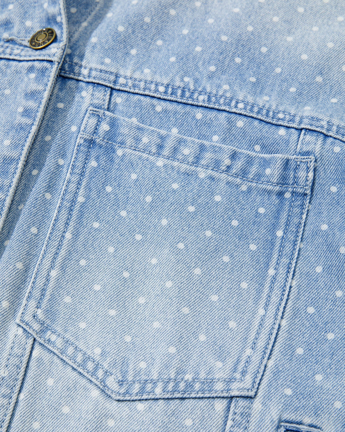 Polka Dot Denim Jacket in XL view 4 - Pol Jacket (bottom)