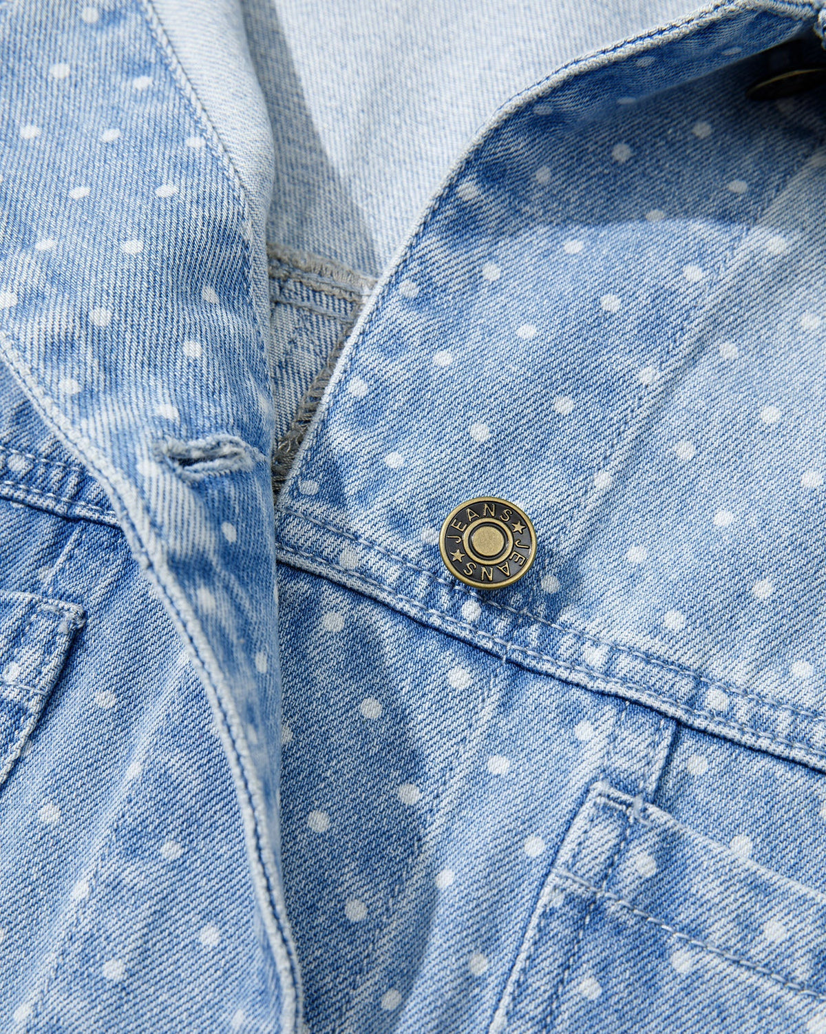 Polka Dot Denim Jacket view 5 - Pol Jacket (bottom)
