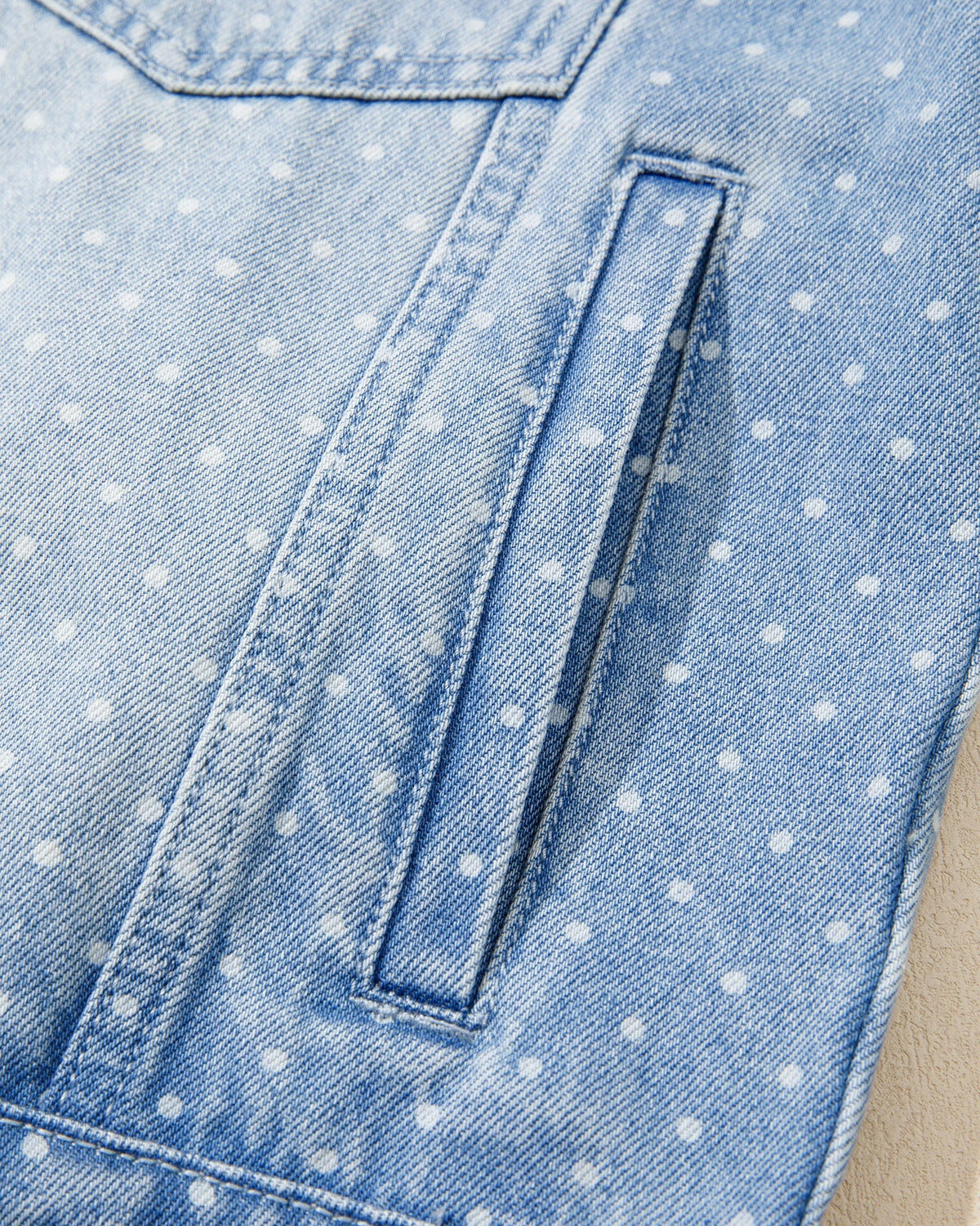 Polka Dot Denim Jacket view 6 - Pol Jacket (bottom)