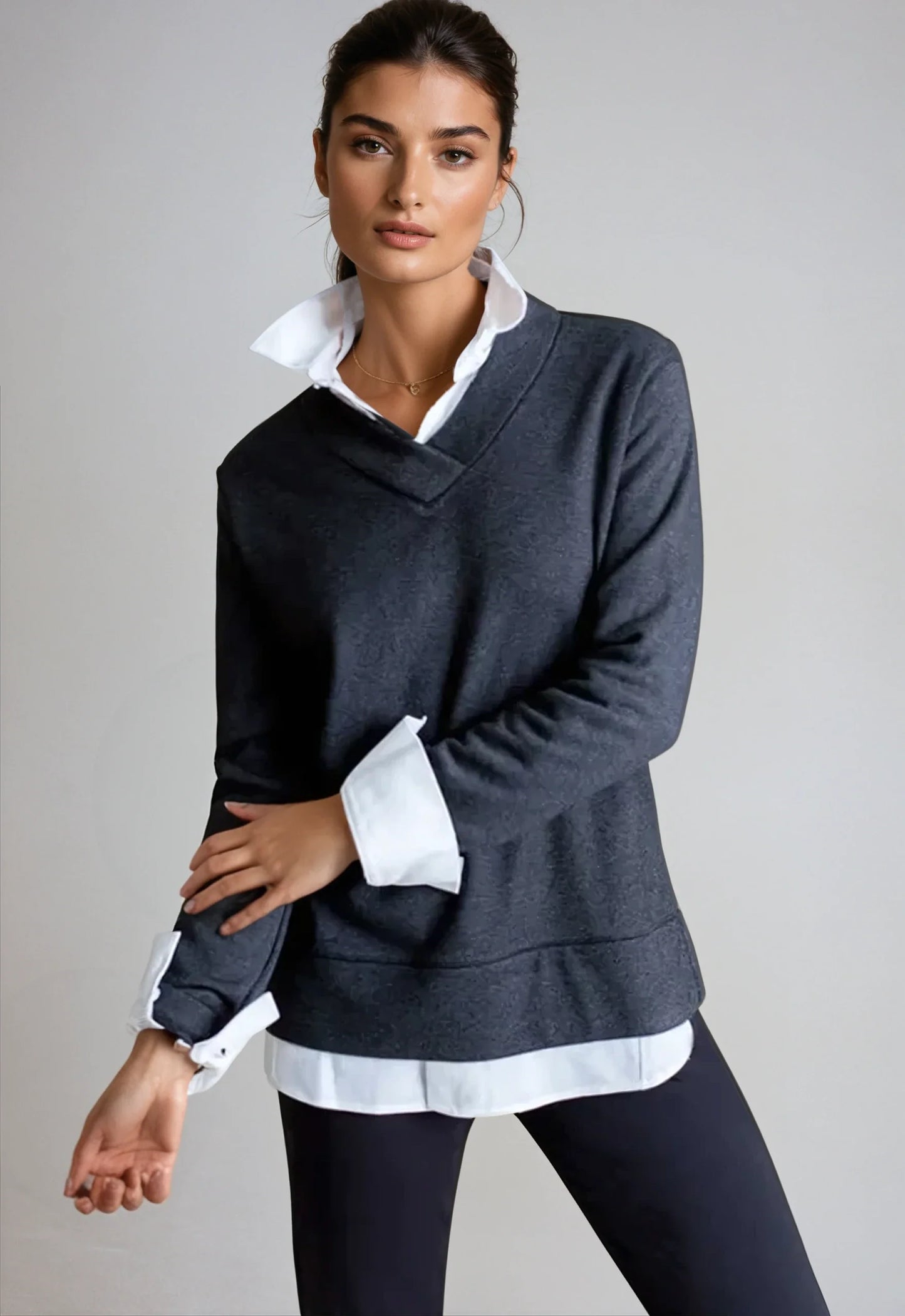 Power Vee 'sweater' Sweatshirt - Camel view 6 - Power Sweater (top)
