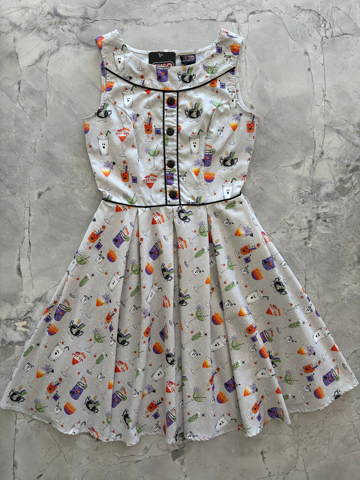 Retrolicious Elizabeth Dress in Witches Brew in M view 3 - Brew Dress