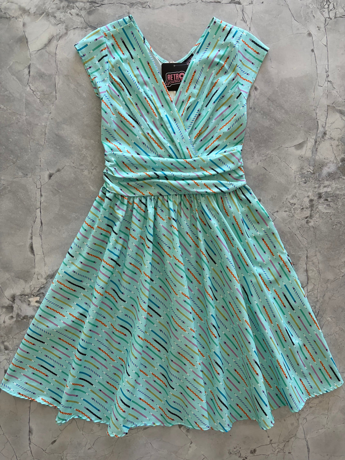 Retrolicious Pencils Greta Dress in XL view 5